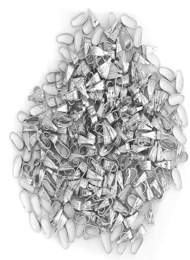 ST logo Hanging Tree Jewellery Making Accessories Pinch Bails Clasps Silver Chain Connector,Pinch Bails Clasp Chain Connectors,Bail Jump Ring Hooks Metal Pinch for Pendant Bracelet Necklace (20 Pcs Punch Pin) - Image 1